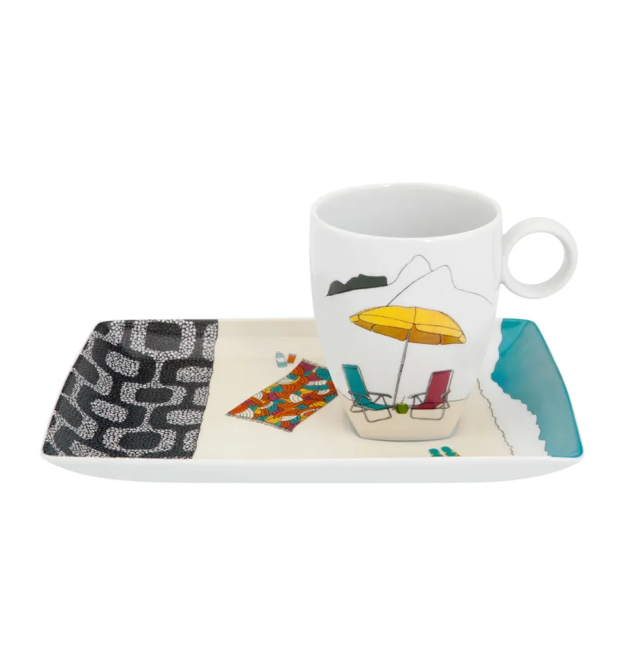 obrazek 2 Taca z kubkiem z widokiem plaży – Vista Alegre