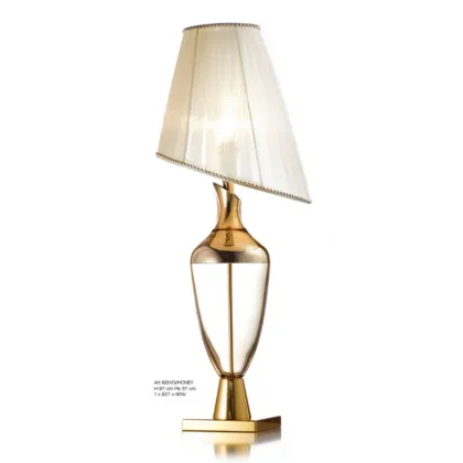 Zdjęcie Lampa stołowa ze szkła Murano „Miodowy” z efektem lustra – Il Paralume Marina