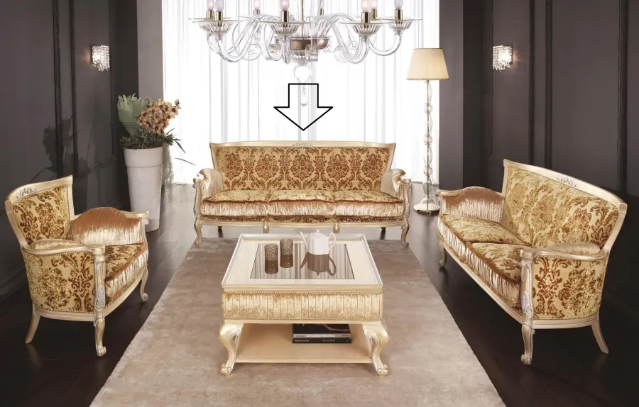 obrazek 1 Sofa trzyosobowa do luksusowych wnętrz w stylu antycznym - Morello Gianpaolo