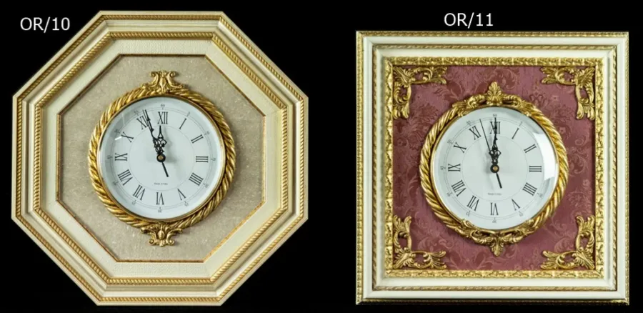 obrazek 1 Gustowny ceramiczny zegar ścienny w stylu barokowym