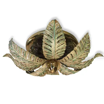 Zdjęcie Lampa sufitowa firmy Banci we Florencji wykonana z kutego i perforowanego żelaza