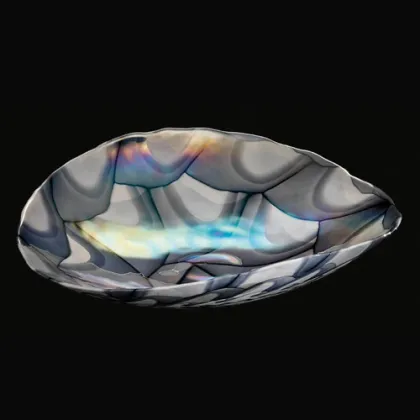 Zdjęcie Artystyczny duży talerz ze szkła murano