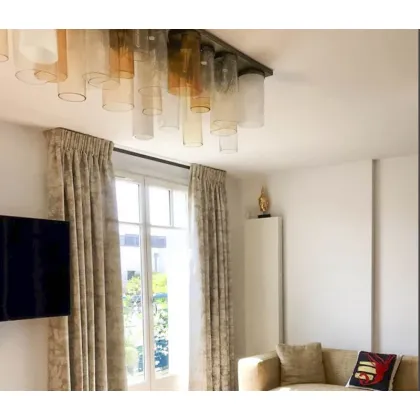 Zdjęcie Elegancka szklana lampa sufitowa - wykonana ręcznie ze szkła murano prosto z Włoch