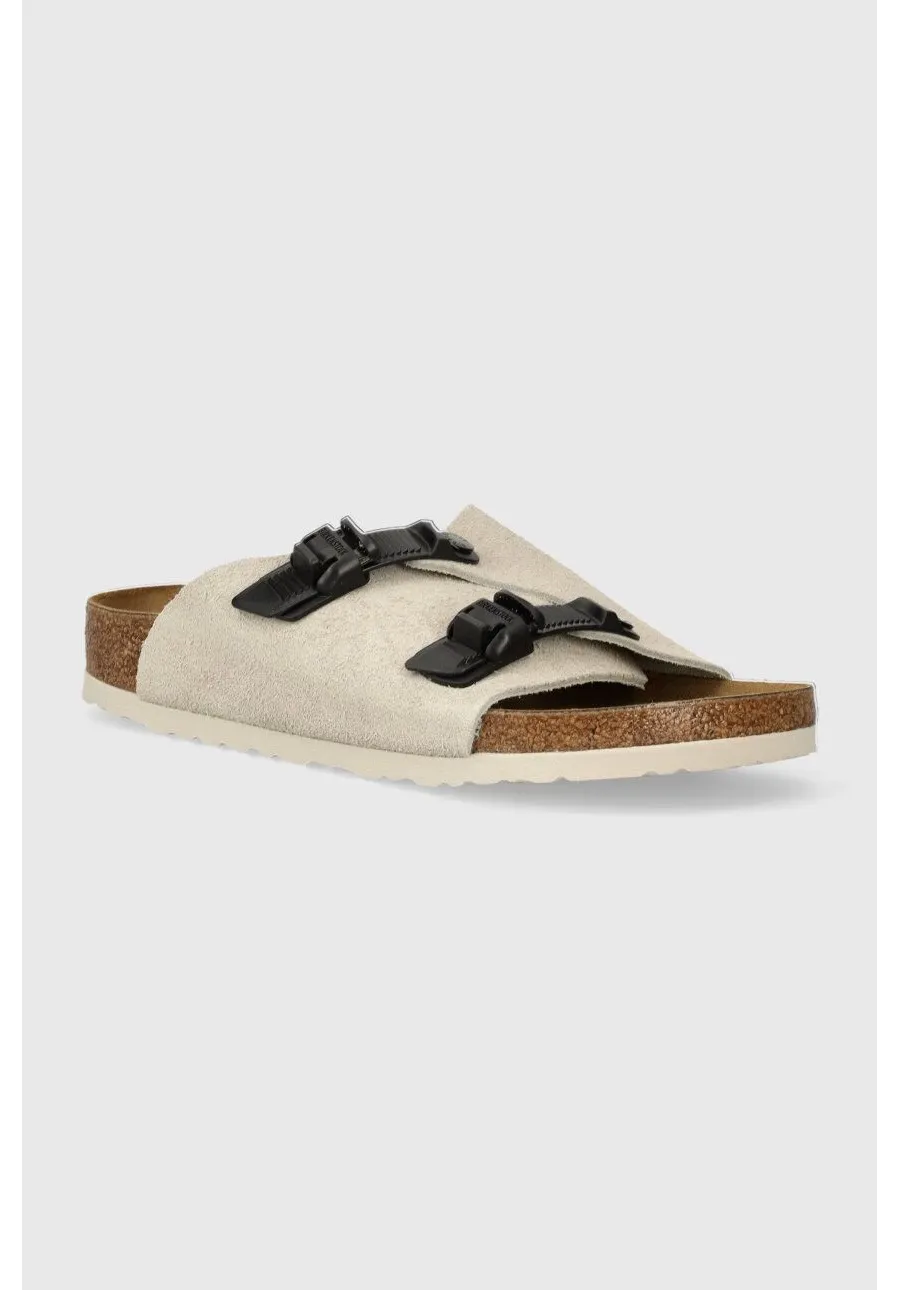 obrazek 1 Birkenstock klapki zamszowe Zürich damskie kolor beżowy 1026788
