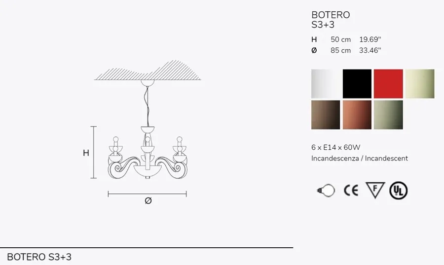 obrazek 5 Zjawiskowy, włoski żyrandol do salonu - Botero