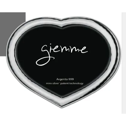 Picture A unique silver photo frame 10x15 cm in the shape of a heart