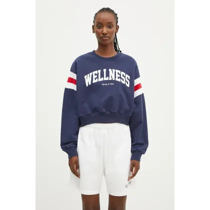 Zdjęcie Sporty & Rich bluza bawełniana Wellness Ivy damska kolor granatowy wzorzysta WS058S406WN
