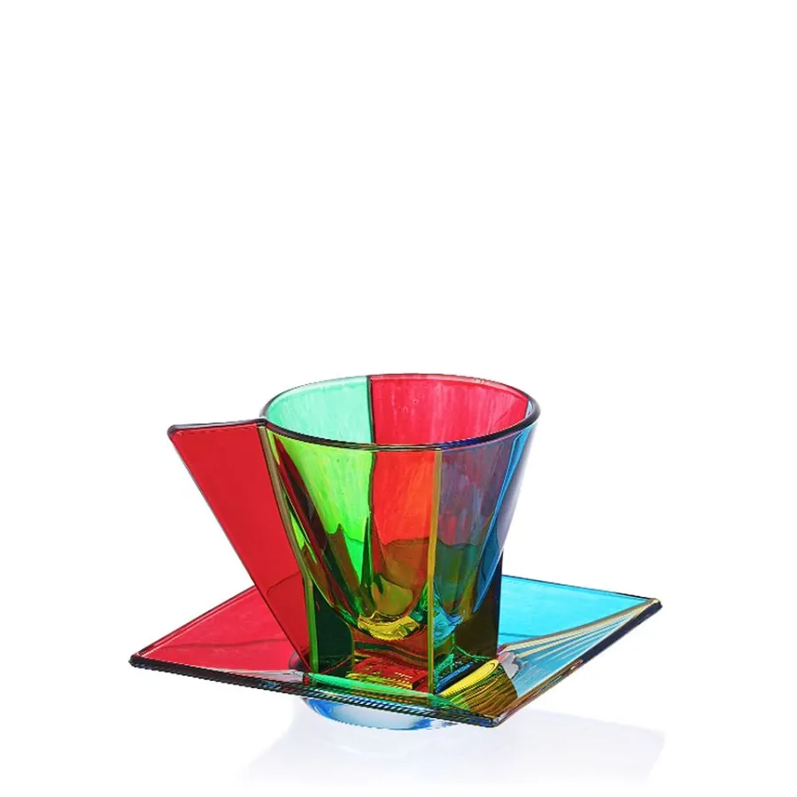obrazek 1 Kolorowy komplet 6 designerskich filiżanek z podstawką (200 ml)