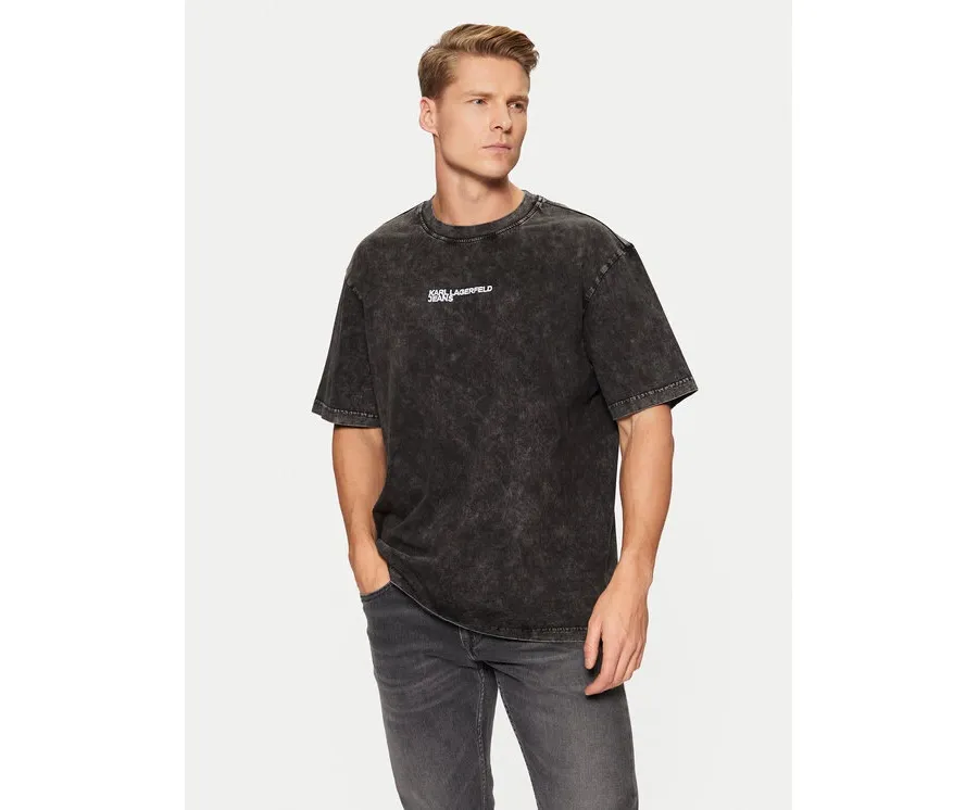 obrazek 1 Karl Lagerfeld Jeans T-Shirt A1M17047 Czarny Regular Fit