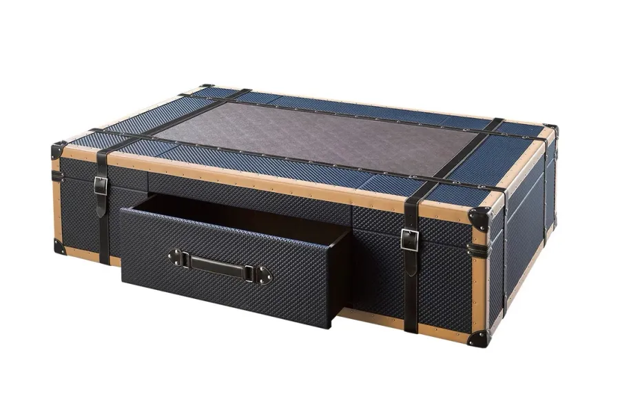 obrazek 1 Wyjątkowy stolik kawowy TRAVELER - skóra - Collecion Alexandra