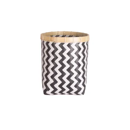 Picture Stylish woven two-color Decor basket
