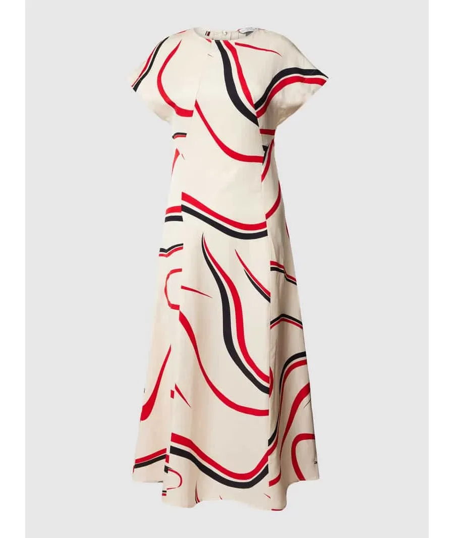 obrazek 1 Sukienka midi ze wzorem na całej powierzchni