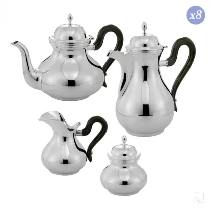Picture Silver coffee set with an original shape for 8 people - Zaramella Argenti