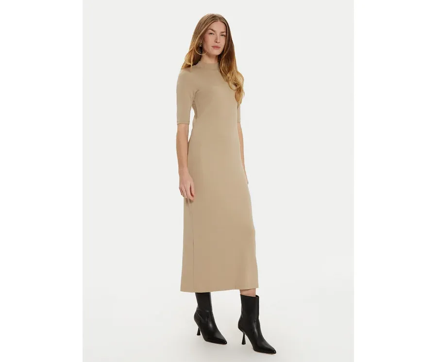 obrazek 1 Tommy Hilfiger Sukienka codzienna WW0WW44430 Beżowy Slim Fit