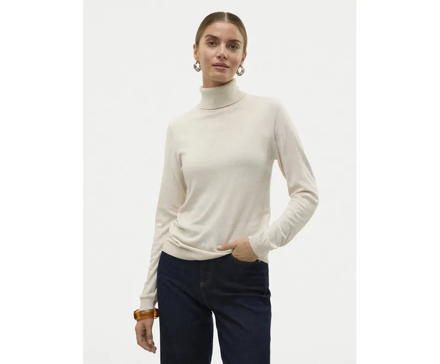 obrazek 1 Vero Moda Golf Iris 10320450 Beżowy Slim Fit