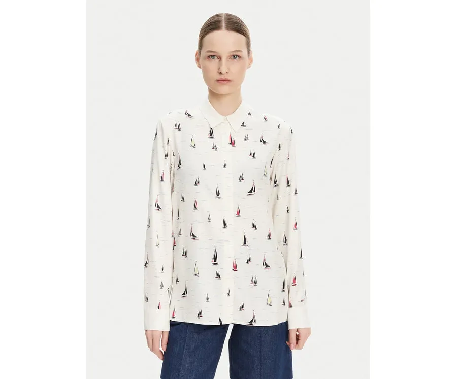 obrazek 1 Tommy Hilfiger Koszula WW0WW44036 Écru Relaxed Fit