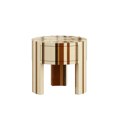 Zdjęcie Stylowy okrągły stolik nocny do sypialni