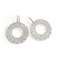 Picture Eye-catching earrings made of rhodium silver