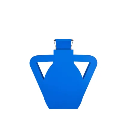 Zdjęcie Designerski skórzany wazon Otto 9x41xH44 cm w wyjątkowym kolorze błękitu Majorelle