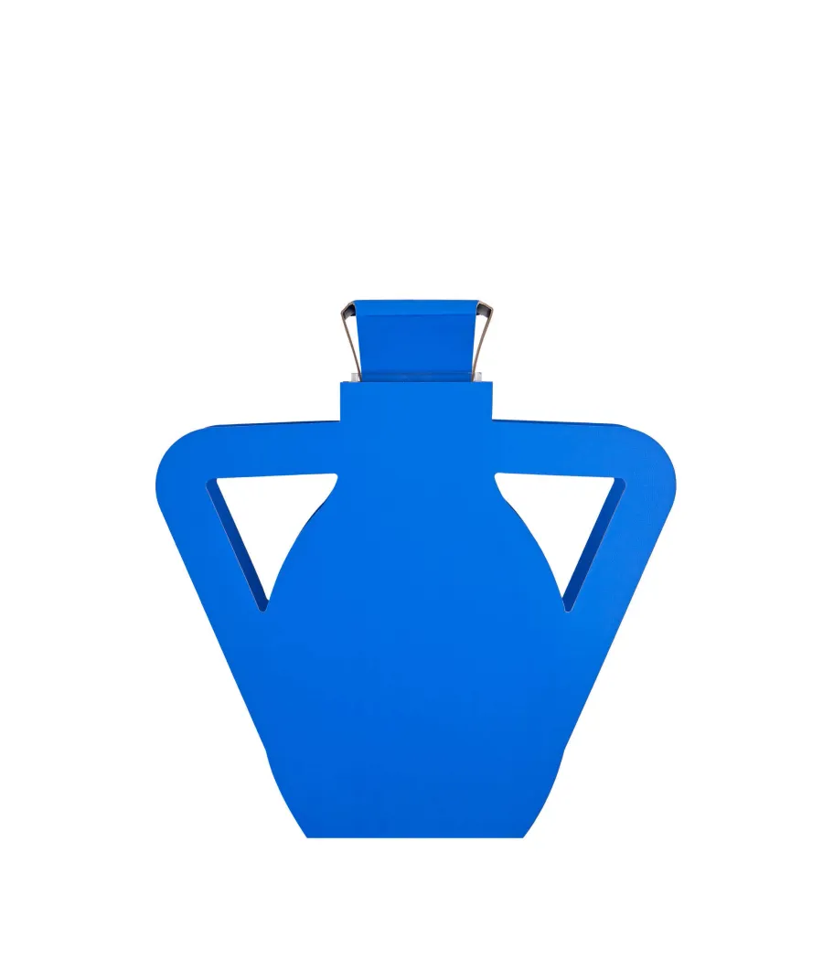 obrazek 1 Designerski skórzany wazon Otto 9x41xH44 cm w wyjątkowym kolorze błękitu Majorelle