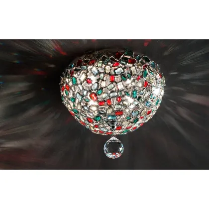 Picture Artistic ceiling lighting made of semi-precious stones