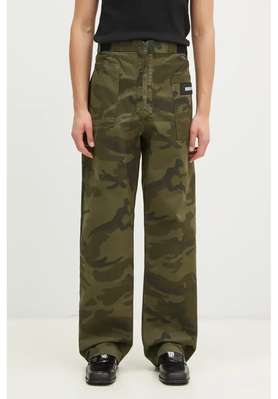 obrazek 1 Aries spodnie bawełniane Camo Walking Trouser kolor zielony proste AR3111102