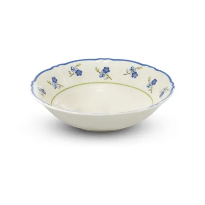 Zdjęcie Ekskluzywna miska w kolorze kości słoniowej zdobiona motywem niezapominajek – Leander