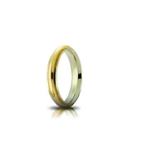 Picture Beautiful wedding ring made of white and yellow gold, 4 mm wide