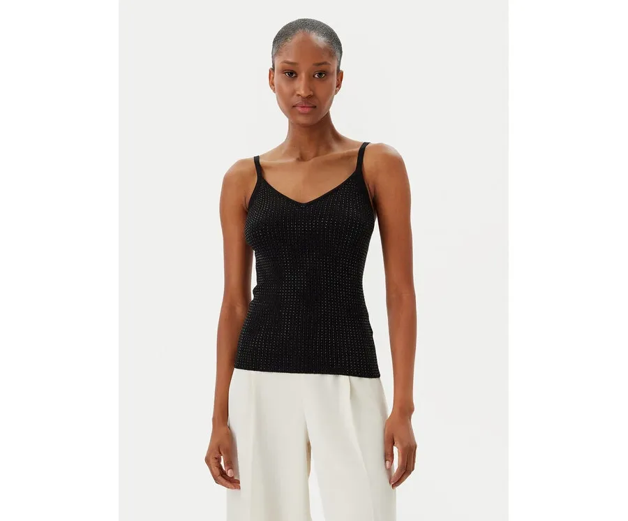 obrazek 1 Fracomina Top FR25ST4006K410J9 Czarny Slim Fit