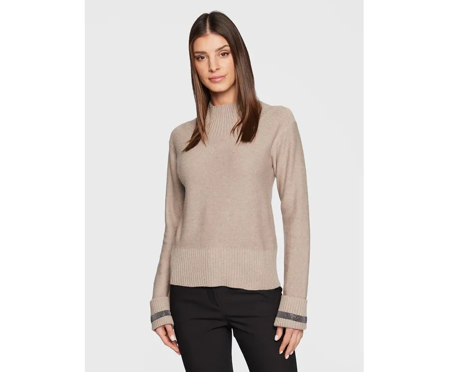 obrazek 1 Fabiana Filippi Sweter MAD222W062 Beżowy Regular Fit