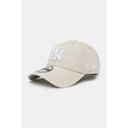 Zdjęcie New Era czapka z daszkiem bawełniana LE 940 NYY kolor beżowy z aplikacją 60471459