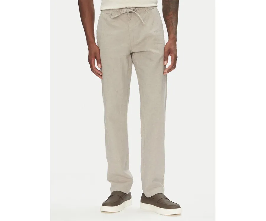 obrazek 1 Lindbergh Spodnie materiałowe 30-008003 Szary Tapered Fit