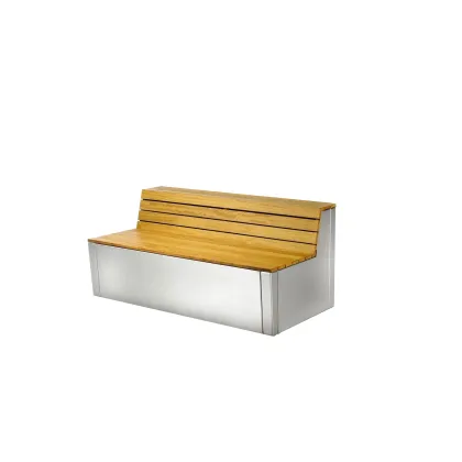 Zdjęcie Włoska ławka z oparciem na zewnątrz o minimalistycznym kształcie