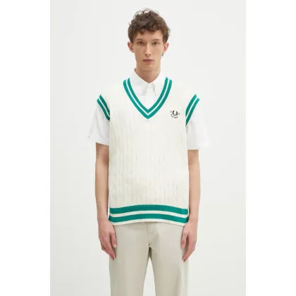 Zdjęcie Fred Perry kamizelka męska kolor beżowy K9721.560