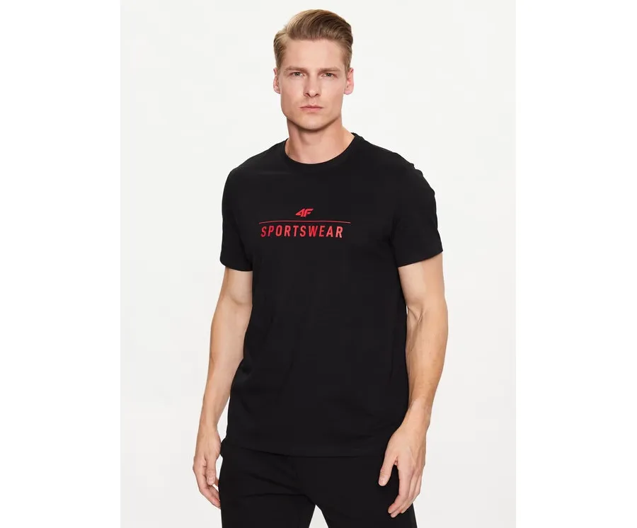 obrazek 1 4F T-Shirt 4FSS23TTSHM539 Czarny Regular Fit