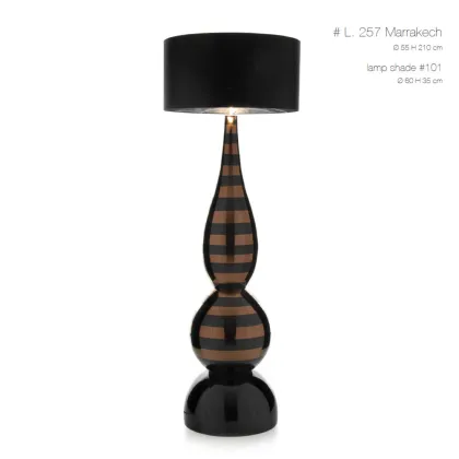 Picture Very large ceramic striped lamp, 210 cm