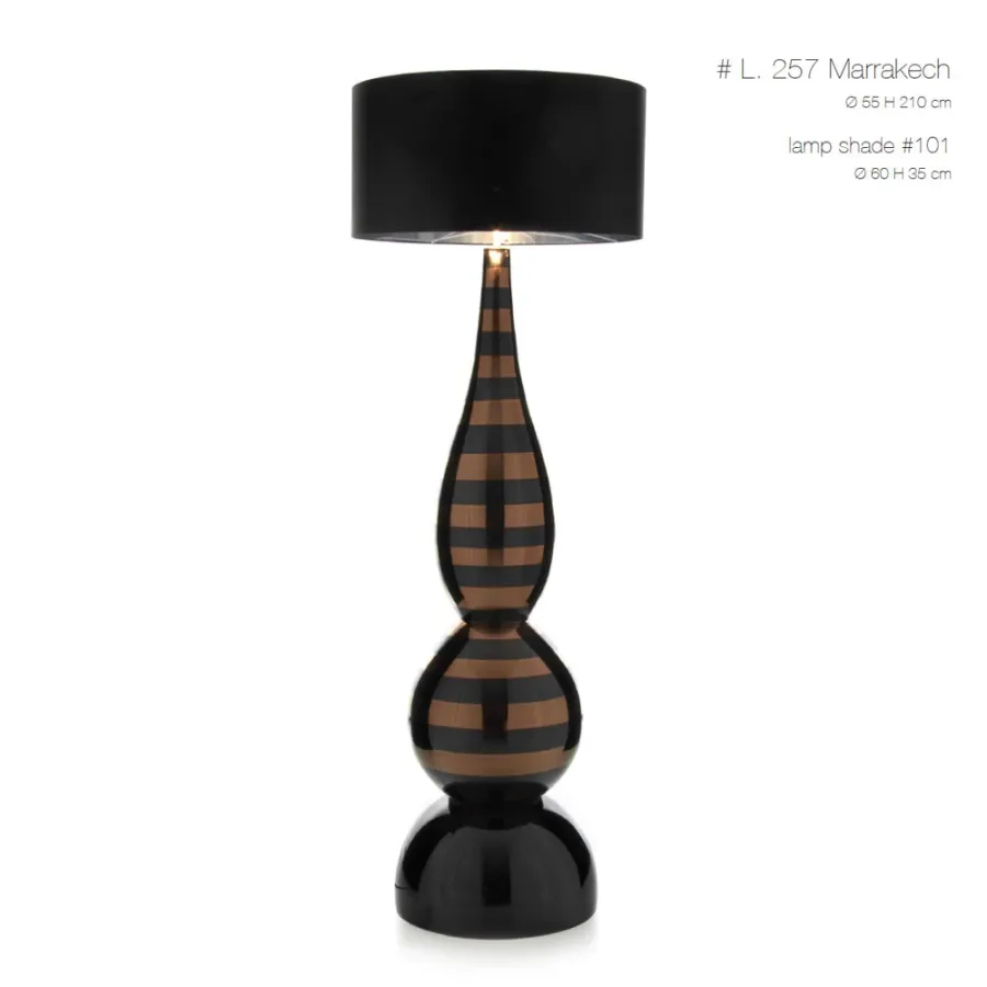 obrazek 1 Bardzo duża ceramiczna lampa w paski 210cm