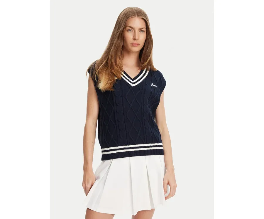 obrazek 1 Guess Sweter V5GR00 Z3FB1 Granatowy Classic Fit