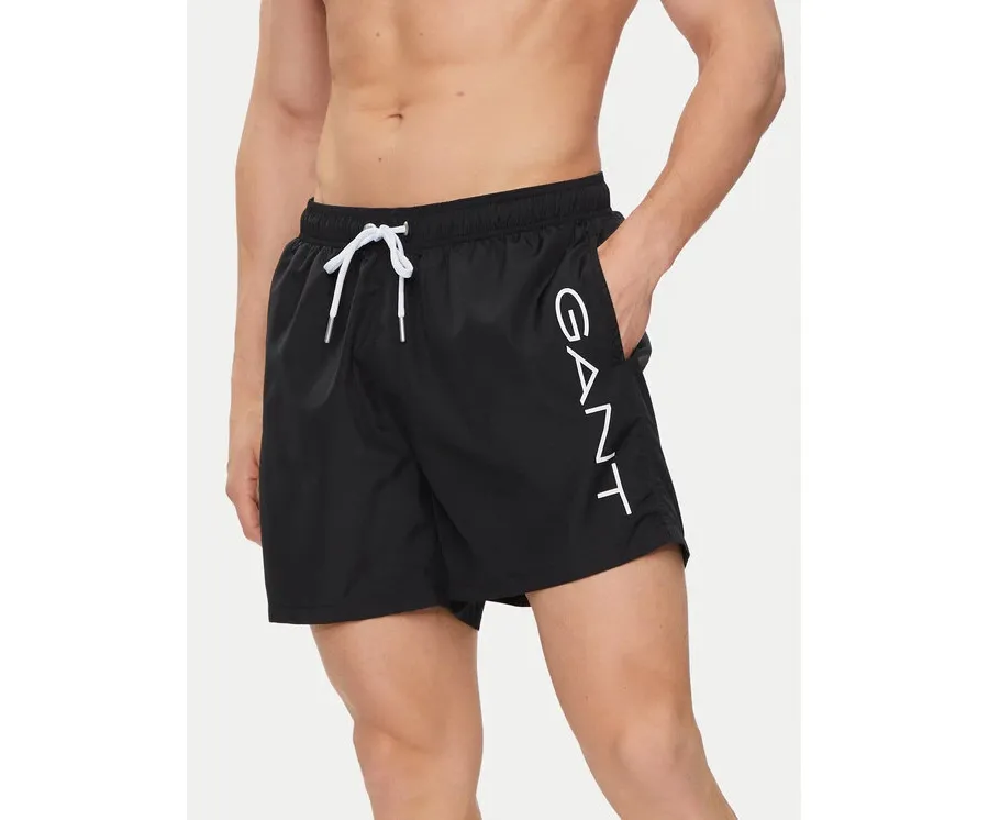 obrazek 1 Gant Szorty kąpielowe 920006300 Czarny Regular Fit