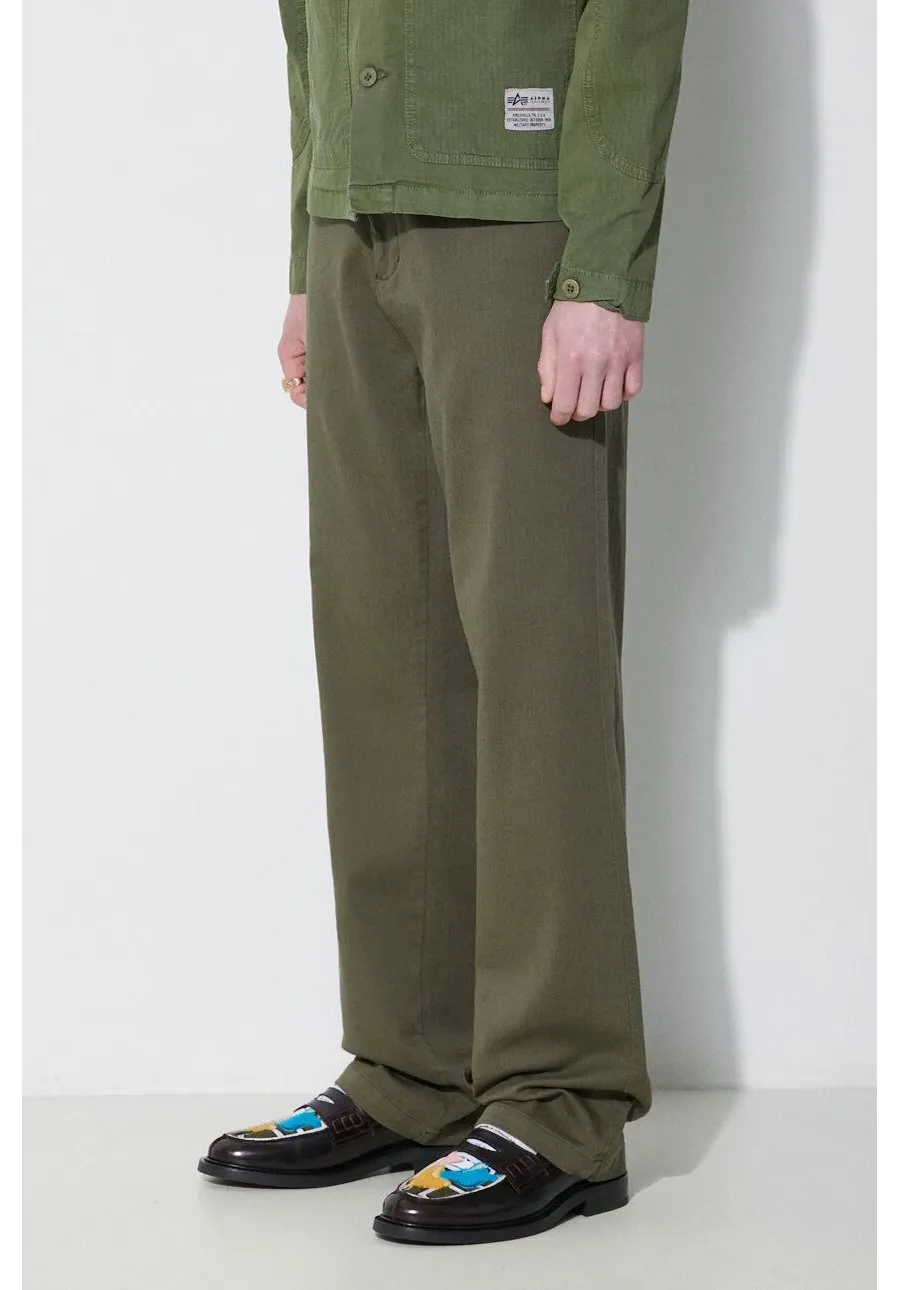 obrazek 1 Alpha Industries spodnie Chino męskie kolor zielony w fasonie chinos 146203