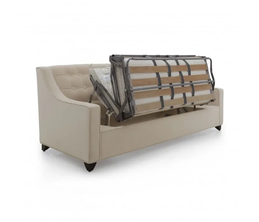 obrazek 5 Beżowa elegancka sofa w stylu klasycznym z funkcją spania - Sevensedie