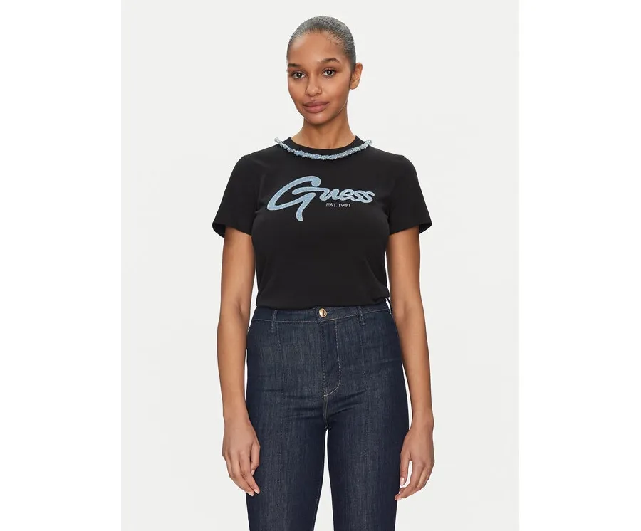 obrazek 1 Guess T-Shirt W5GI03 I3Z14 Czarny Regular Fit