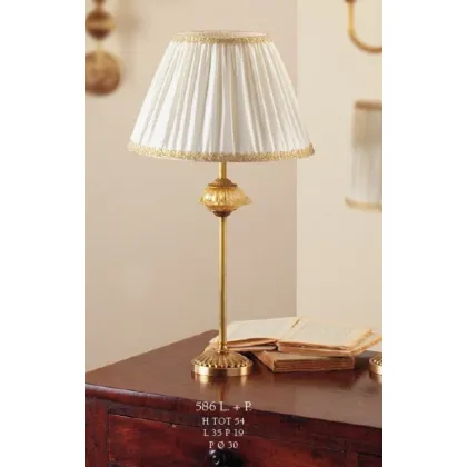 Picture Luxurious gold rosette lamp with a cylindrical shade - Il Paralume Marina