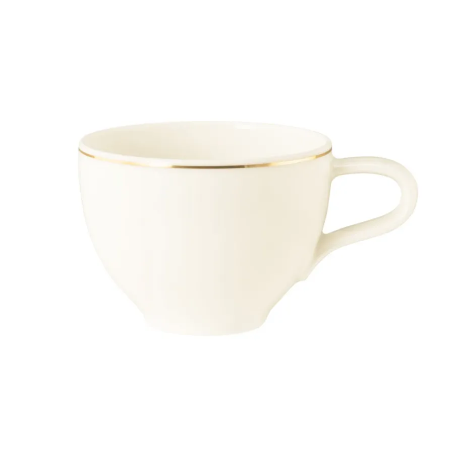obrazek 1 Stylowa porcelanowa filiżanka do kawy zdobiona złotą obwódką - Seltmann Weiden