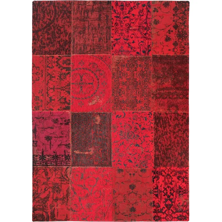 obrazek 1 Nieszablonowy czerwony dywan patchwork - RED 8014