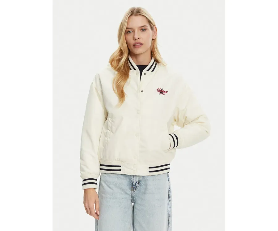 obrazek 1 Guess Jeans Kurtka bomber W5RL43 WHAA2 Beżowy Regular Fit