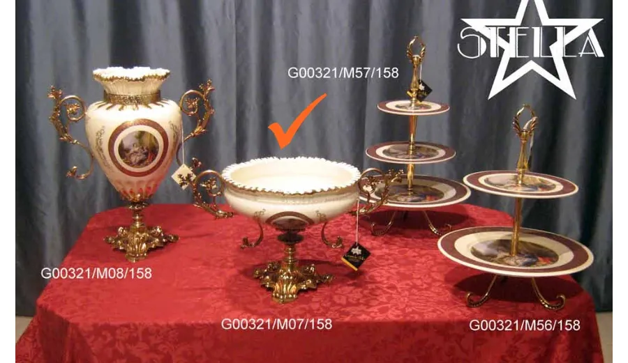 obrazek 1 Szykowna ceramiczna miska z pozłacanego mosiądzu