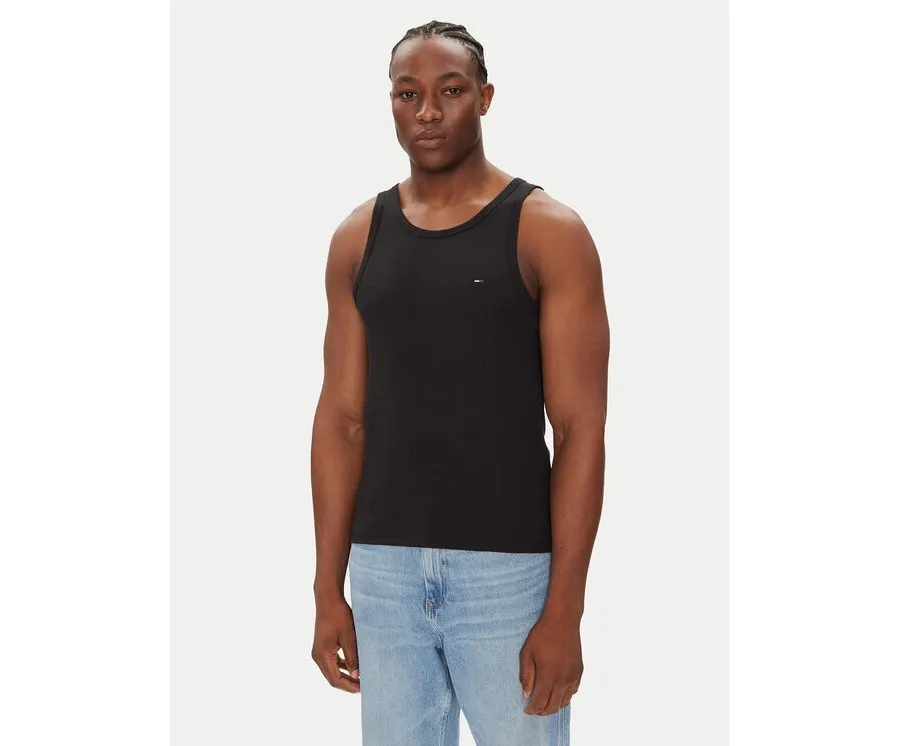 obrazek 1 Tommy Jeans Tank top Classic Flag DM0DM21927 Czarny Slim Fit