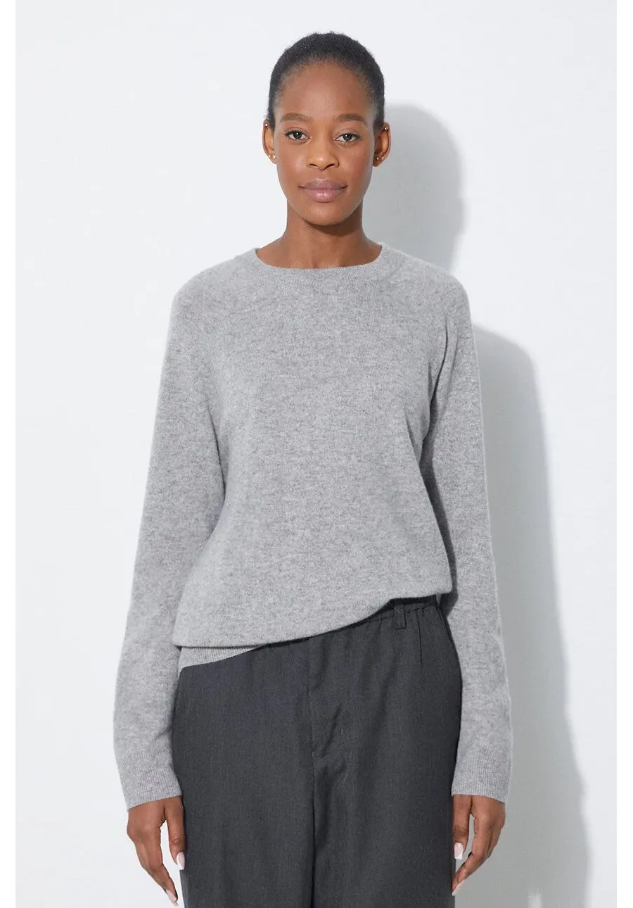 obrazek 1 Samsoe Samsoe sweter kaszmirowy Boston kolor szary lekki F15322154