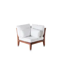 Picture A unique corner module of the C'est la vie sofa made of mahogany for the garden or terrace